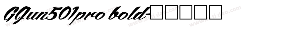 GJun501pro bold字体转换